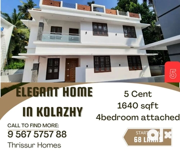 8 elegant villa near kolazhy main road price 82L onwards