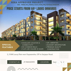 Luxury Apartment with 2,3 BHK Flats