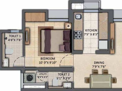 1 BHK Apartment 365 Sq.ft. for Sale in