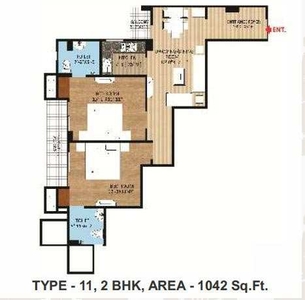 2 BHK Apartment 1042 Sq.ft. for Sale in