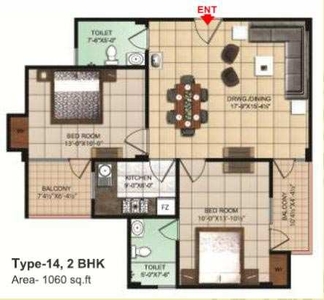2 BHK Apartment 1060 Sq.ft. for Sale in Dhanuha, Allahabad