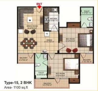 2 BHK Apartment 1100 Sq.ft. for Sale in Dhanuha, Allahabad