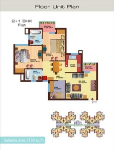 2 BHK Apartment 1100 Sq.ft. for Sale in