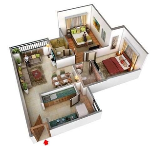 2 BHK Apartment 1202 Sq.ft. for Sale in