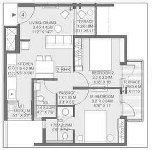 2 BHK Apartment 563 Sq.ft. for Sale in
