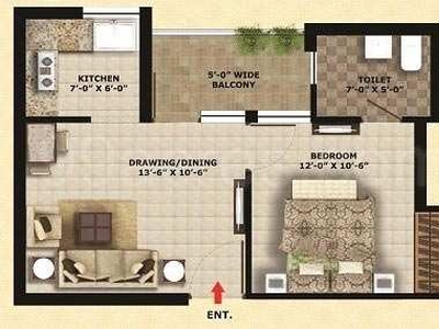 2 BHK Apartment 680 Sq.ft. for Sale in Sector 116 Chandigarh