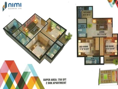 2 BHK Residential Apartment 750 Sq.ft. for Sale in Sector 81 Noida