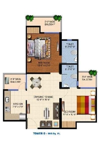 2 BHK Apartment 955 Sq.ft. for Sale in