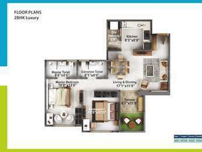 2 BHK Apartment 977 Sq.ft. for Sale in