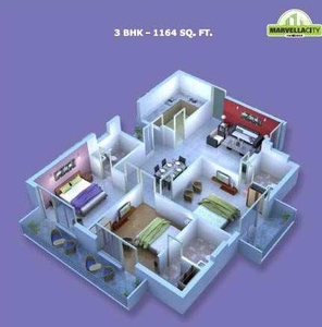 3 BHK Residential Apartment 1060 Sq.ft. for Sale in Patanjali, Haridwar