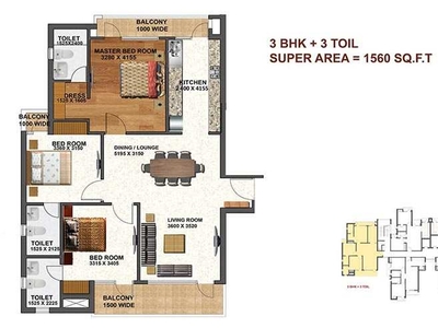 3 BHK Residential Apartment 1250 Sq.ft. for Sale in Sultanpur Road, Lucknow