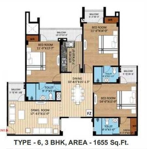 3 BHK Residential Apartment 1655 Sq.ft. for Sale in Naini, Allahabad