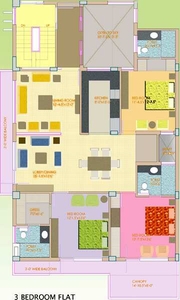 3 BHK Builder Floor 1837 Sq.ft. for Rent in Block C