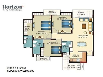 3 BHK Apartment 1875 Sq.ft. for Sale in