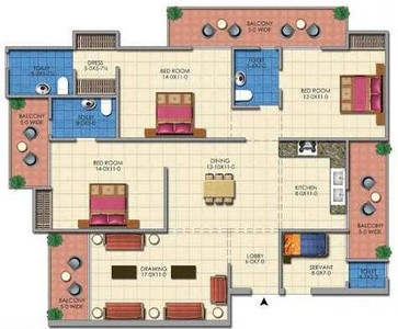 3 BHK Apartment 2115 Sq.ft. for Sale in