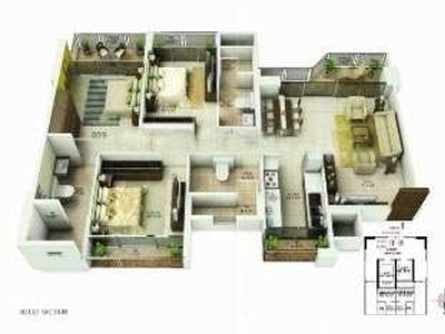 3 BHK Apartment 2445 Sq.ft. for Sale in