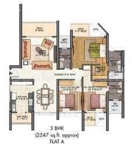 3 BHK Apartment 2547 Sq.ft. for Sale in