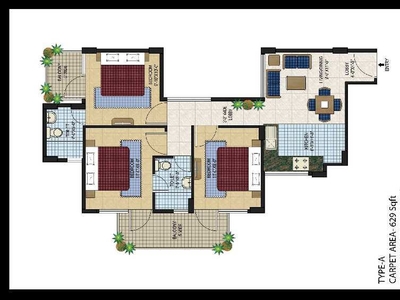 3 BHK Apartment 540 Sq.ft. for Sale in