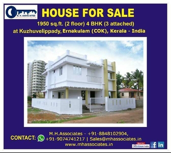 4 BHK House 1950 Sq.ft. for Sale in Kuzhivelippady, Ernakulam