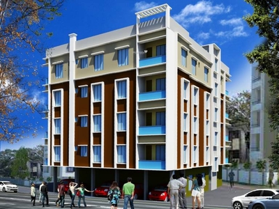 1035 sq ft 3 BHK Under Construction property Apartment for sale at Rs 44.51 lacs in Siddhi Rudraksh Tower in Chinar Park, Kolkata