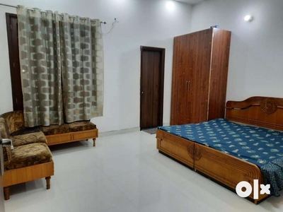 2 BHK with attached balcony with car parking fully furnished