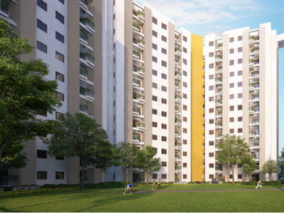 400 sq ft 1 BHK 1T Apartment for sale at Rs 13.71 lacs in Eden Solaris City Serampore 13th floor in Serampore, Kolkata