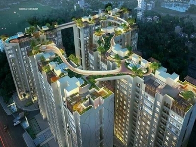 950 sq ft 2 BHK 2T Apartment for sale at Rs 48.00 lacs in Siddha Suburbia 10th floor in Narendrapur, Kolkata