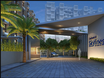 610 sq ft 2 BHK Apartment for sale at Rs 69.15 lacs in Sukhwani Skylines in Wakad, Pune