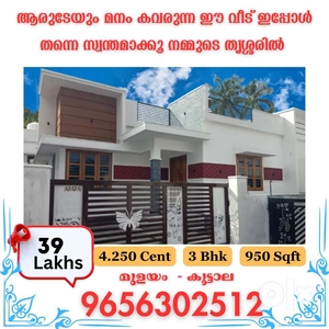 Budget Friendly 3 Bhk House just 39 Lakhs Thrissur