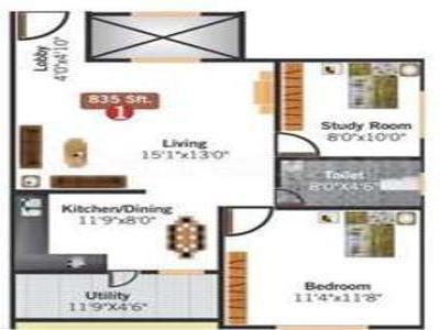 2 BHK Flat / Apartment For SALE 5 mins from Victoria Layout