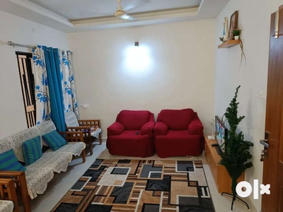 1110sqft 2Bhk semi furnished flat in Kottayam