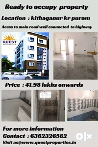 Newly constructed flats available for sale at kithaganur