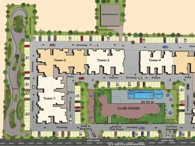 1252 sq ft 2 BHK 2T East facing Apartment for sale at Rs 100.00 lacs in Real Sai Peace And Prosperity in Perungudi, Chennai