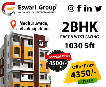 3 BHK Residential Apartment 1550 Sq.ft. for Sale in Madhurawada, Visakhapatnam