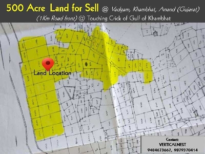 Agricultural Land 500 Acre for Sale in Vadgam, Banaskantha