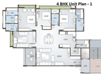 4 BHK Apartment 2989 Sq.ft. for Sale in