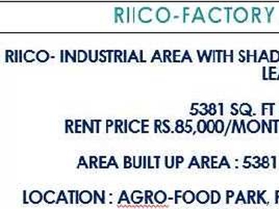 Factory 5381 Sq.ft. for Rent in Ladpura, Kota