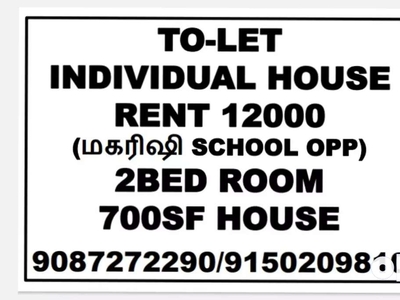 2 BHK individual House for rent in Kattupakkam