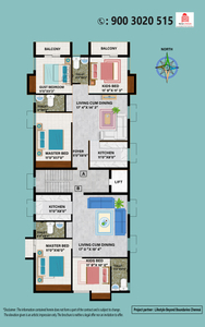3 BHK Apartment 1575 Sq.ft. for Sale in Sihs Colony, Coimbatore