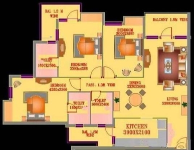 1750 sq ft 3 BHK 3T Apartment for rent in ATS Village at Sector 93A, Noida by Agent A K Property