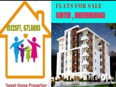 3Bhk flat1512sft for sale near Guntur Innerringroad