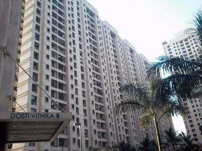 1 BHK Apartment 600 Sq.ft. for Rent in Dosti Vihar, Thane