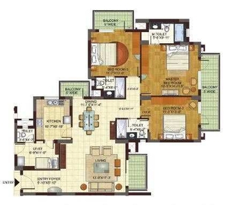 3 BHK Apartment 2293 Sq.ft. for Rent in