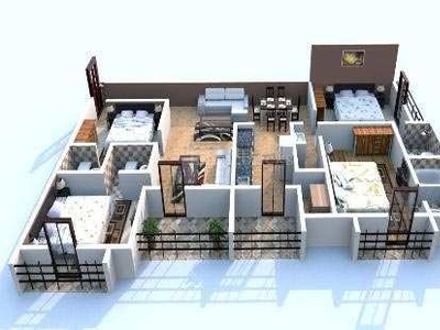 4 BHK Apartment 2772 Sq.ft. for Rent in