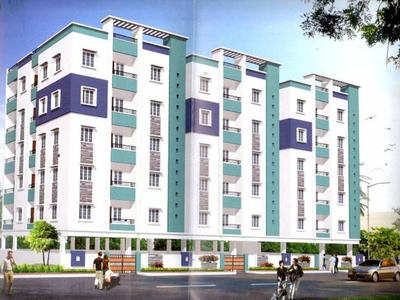 1045 sq ft 2 BHK 2T West facing Apartment for sale at Rs 45.00 lacs in Lahari Satish Paradise 2th floor in Nizampet, Hyderabad