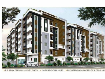 1150 sq ft 2 BHK 2T West facing Apartment for sale at Rs 59.00 lacs in Rasmi Infra projec 6th floor in Bachupally, Hyderabad