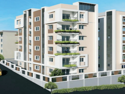 1220 sq ft 2 BHK Launch property Apartment for sale at Rs 67.10 lacs in Sri Sai Akarya Residence in Bandlaguda Jagir, Hyderabad