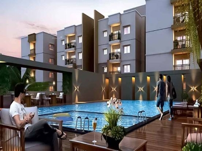 1540 sq ft 3 BHK 3T West facing Completed property Apartment for sale at Rs 97.00 lacs in ohmlands 8th floor in Pragathi Nagar Kukatpally, Hyderabad