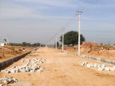 2403 sq ft East facing Plot for sale at Rs 28.04 lacs in HMDA APPROVED OPEN PLOTS PHARMACITY LAYOUT in Srisailam Highway, Hyderabad