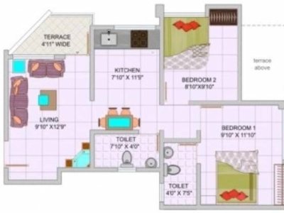 930 sq ft 2 BHK 2T Apartment for rent in Dreams Sankalp at Wagholi, Pune by Agent Narsing A musale